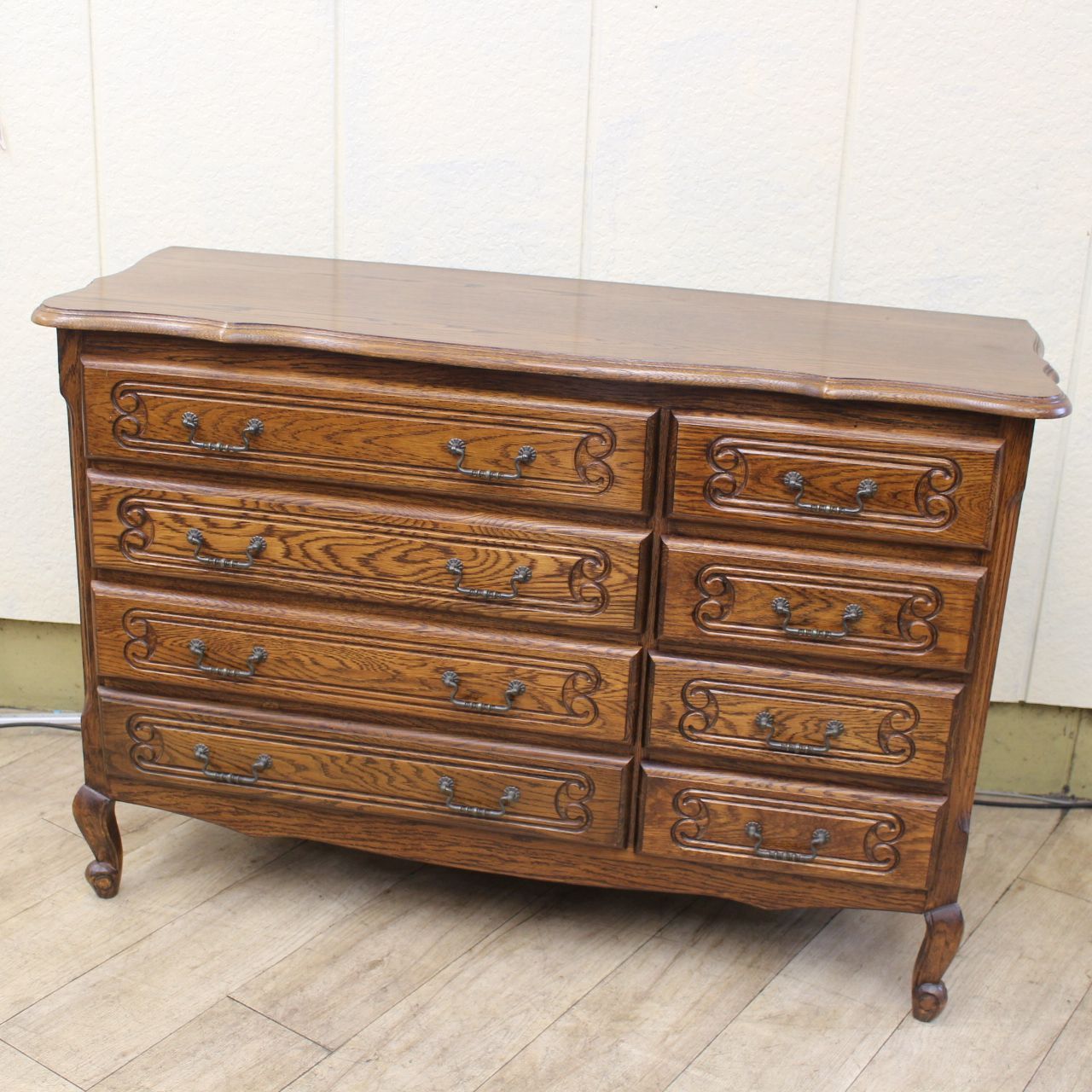 736)三越家具「ブルージュ/Brugge」シリーズの4段8杯ワイドチェスト