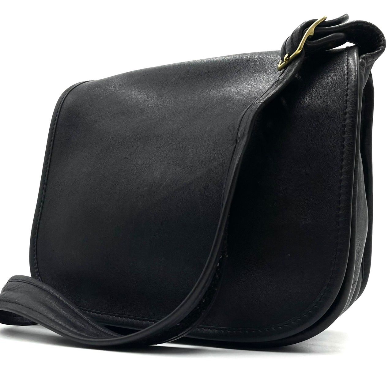 極美品○ COACH コーチ オールド ショルダーバッグ ブラック レザー