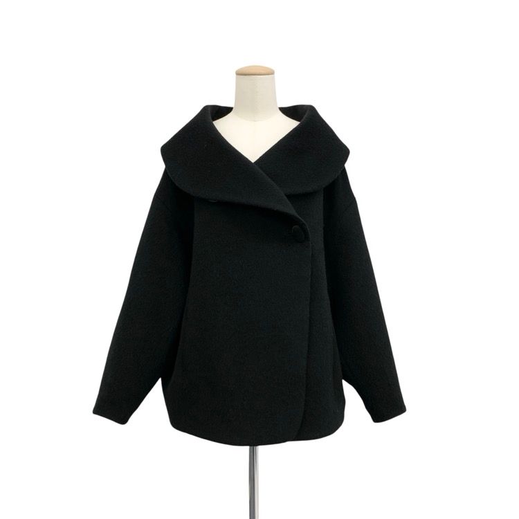 2025AW Mame Kurogouchi マメクロゴウチ Wool Arupaka Shawl Collar