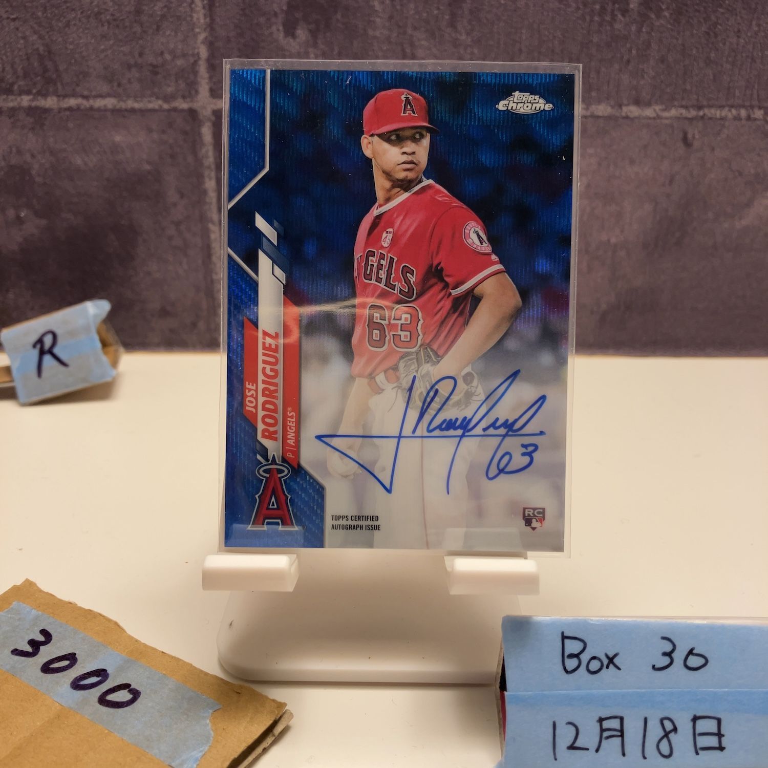 2019 Topps Chrome Jose Rodriguez 056/150 直筆サインカード Los