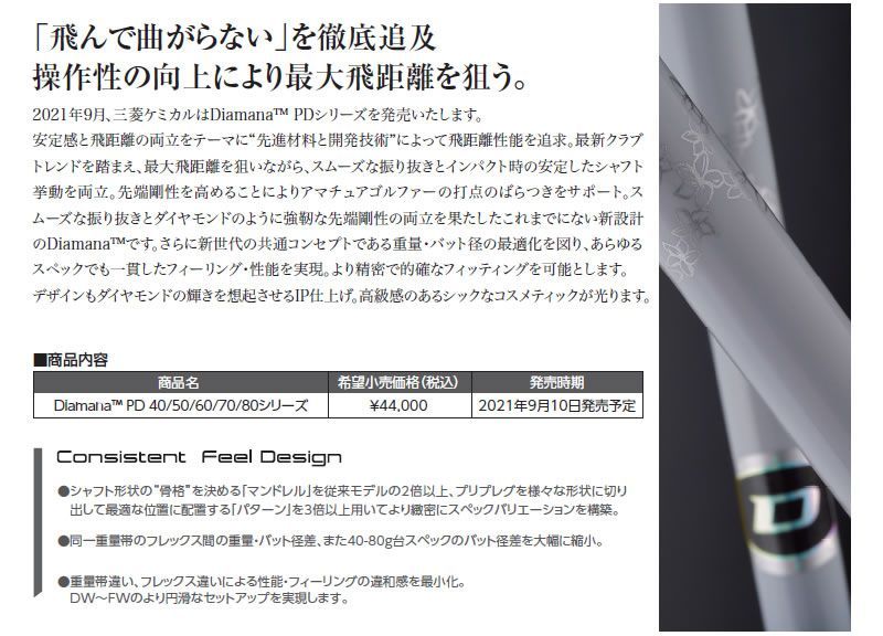 新品】三菱ケミカル Diamana PD ディアマナ PD 60 コブラDS-ADAPT 用