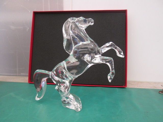 Baccarat/バカラ いななく馬 クリスタル 置物 オブジェ 元箱入り