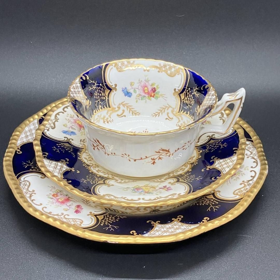 英国 アンティーク 】コールポート バットウィング トリオセット