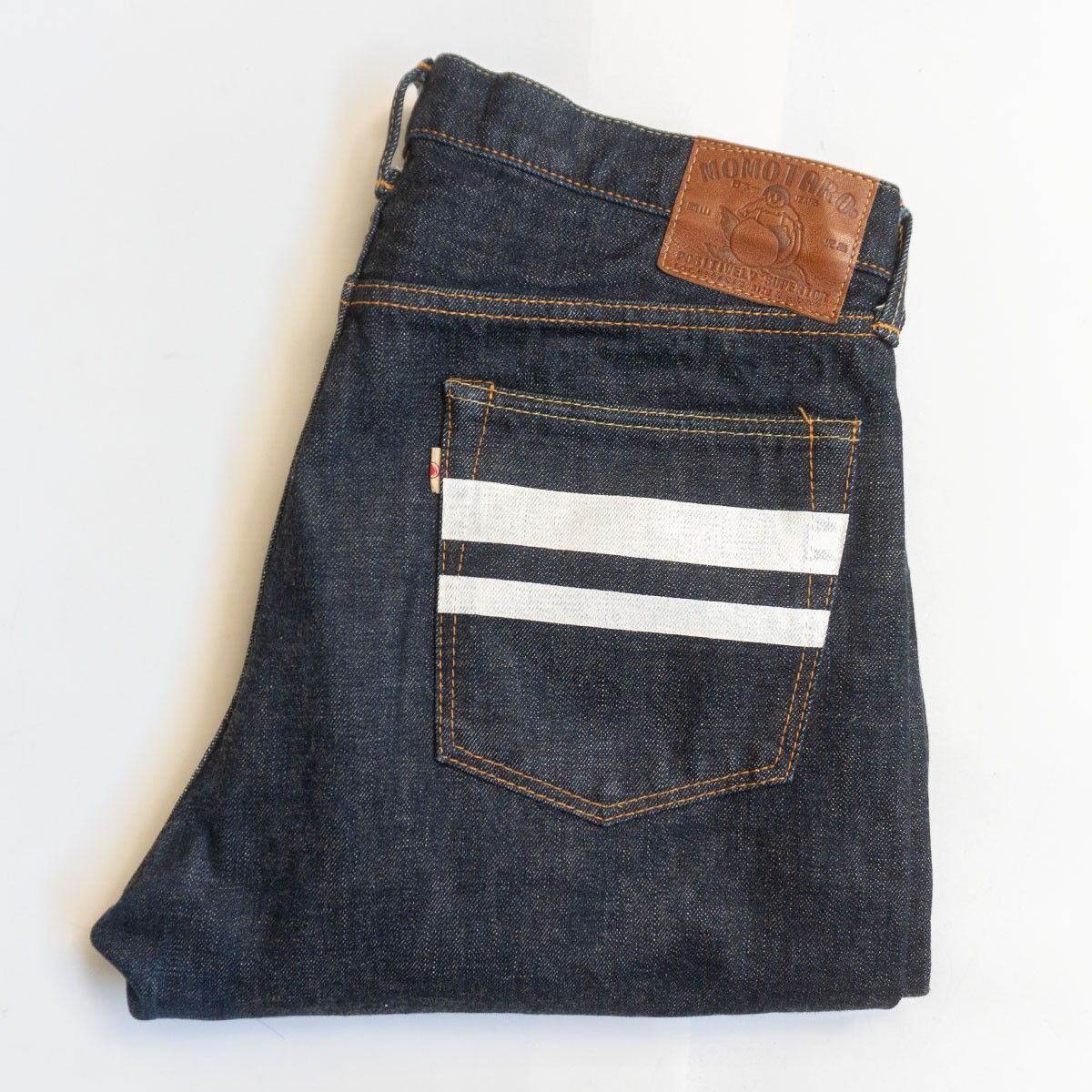 美品/濃紺】 桃太郎ジーンズ【0106SPZ 出陣ナローテーパード ジッパー
