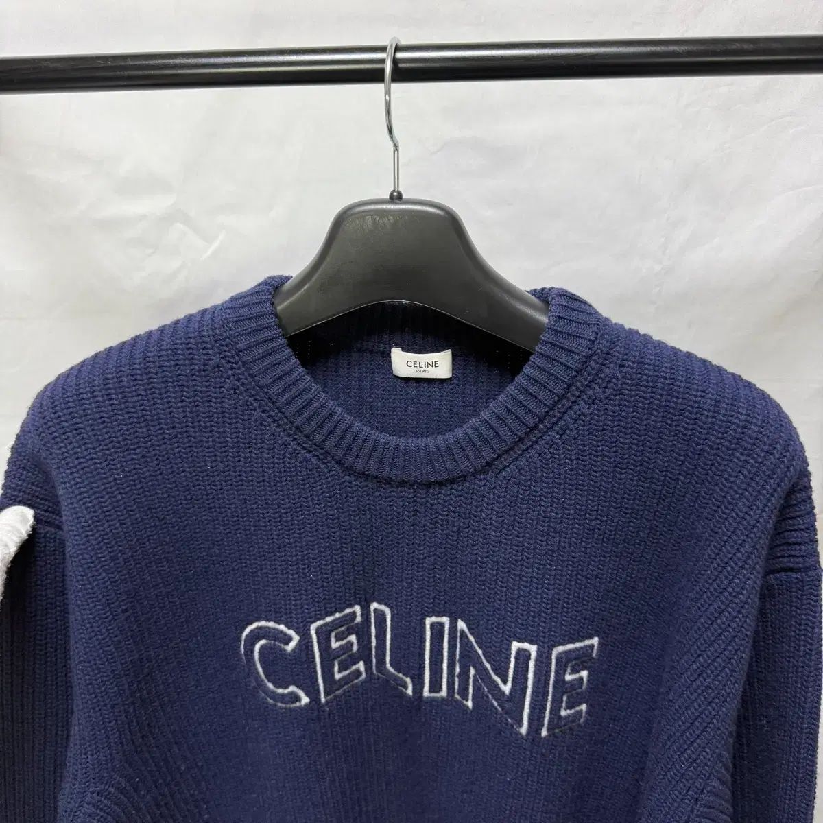 オーバーサイズ XS / 新モデル セリーヌ リブド ウール ニット