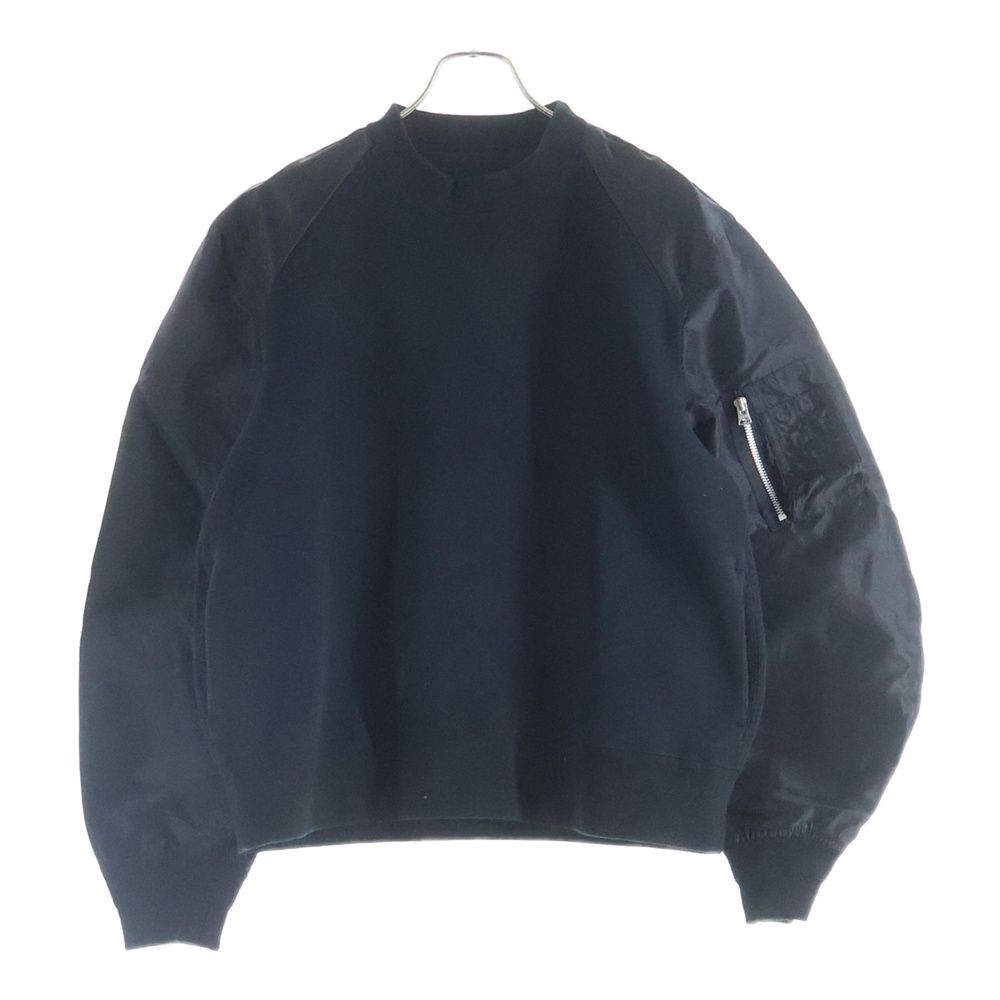 Sacai (サカイ) 25SS Sponge Sweat Pullover アーム異素材切替 クルー