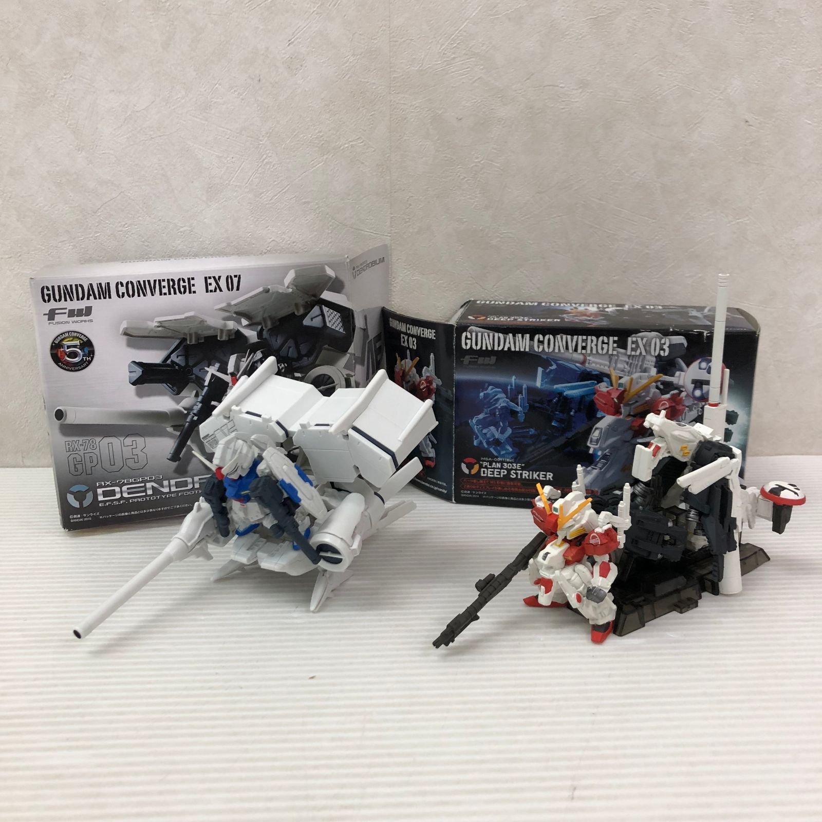 △FW GUNDAM CONVERGE EX03、EX07（台座欠品） 2つセット ジャンク品