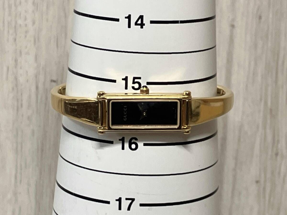 ジャンク】GUCCI グッチ 1500L バングルウォッチ ブラック文字盤