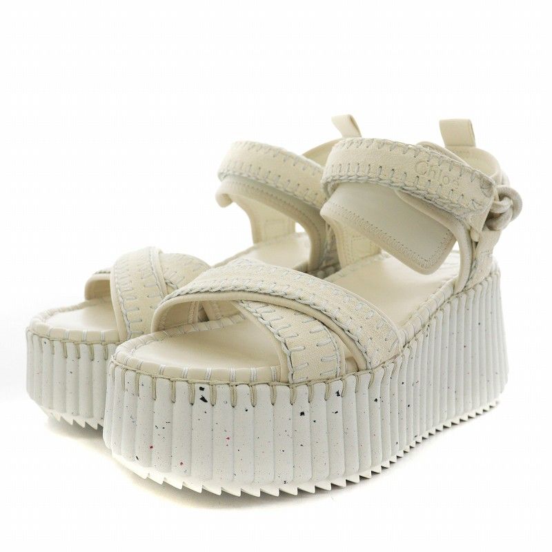 クロエ CHLOE 24SS Nama サンダル ウェッジソール 厚底 アンクル