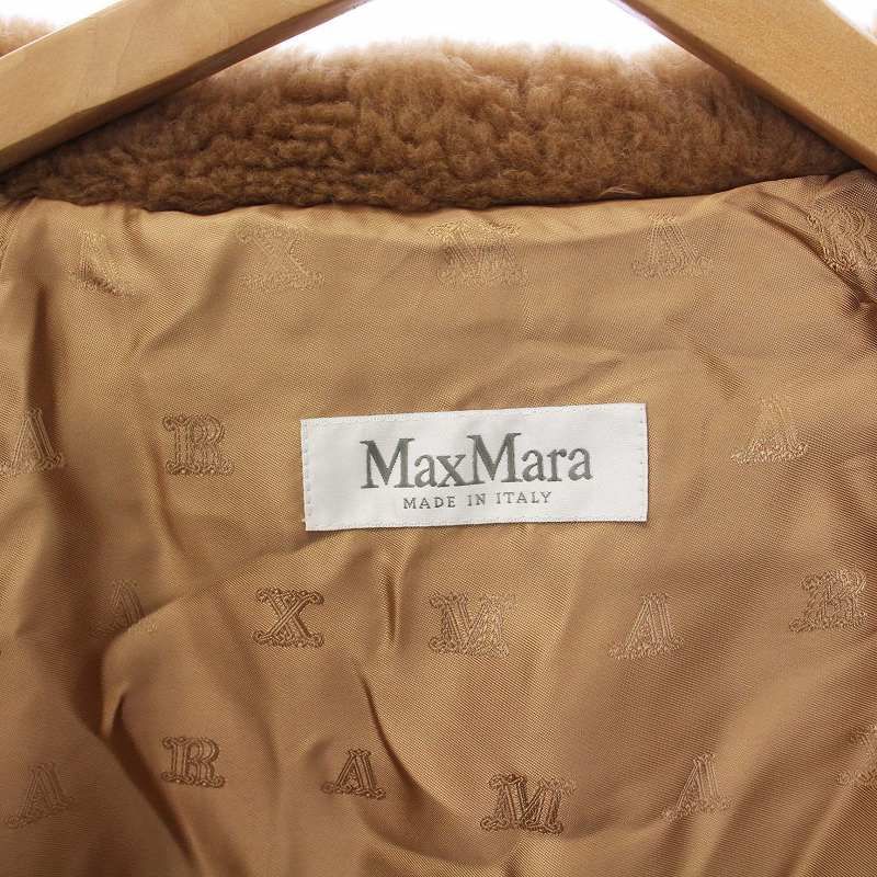 マックスマーラ MAX MARA テディベア ケープコート ポンチョ キャメル