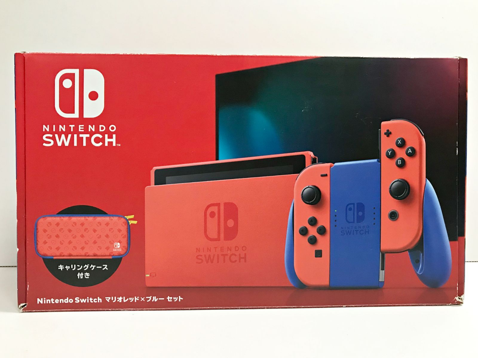 25.【中古/動確済】Nintendo Switch 本体 マリオレッド×ブルー セット
