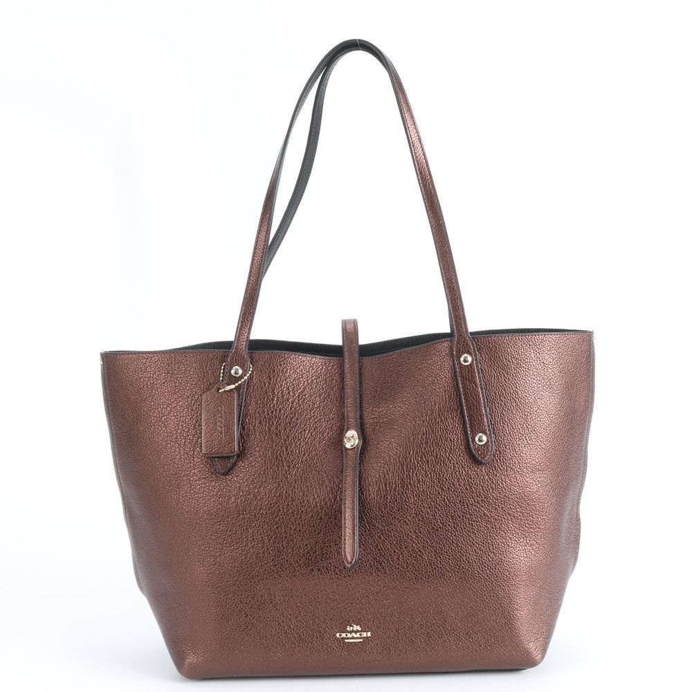 美品 コーチ マーケット 37756 レザー トート バッグ 肩掛け