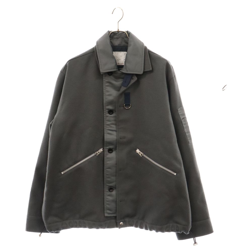 Sacai (サカイ) 23AW Wool Melton Blouson ウールメルトンシャツ