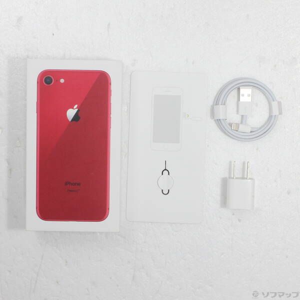 中古品〕 iPhone8 64GB プロダクトレッド MRRY2J／A SIMフリー【262