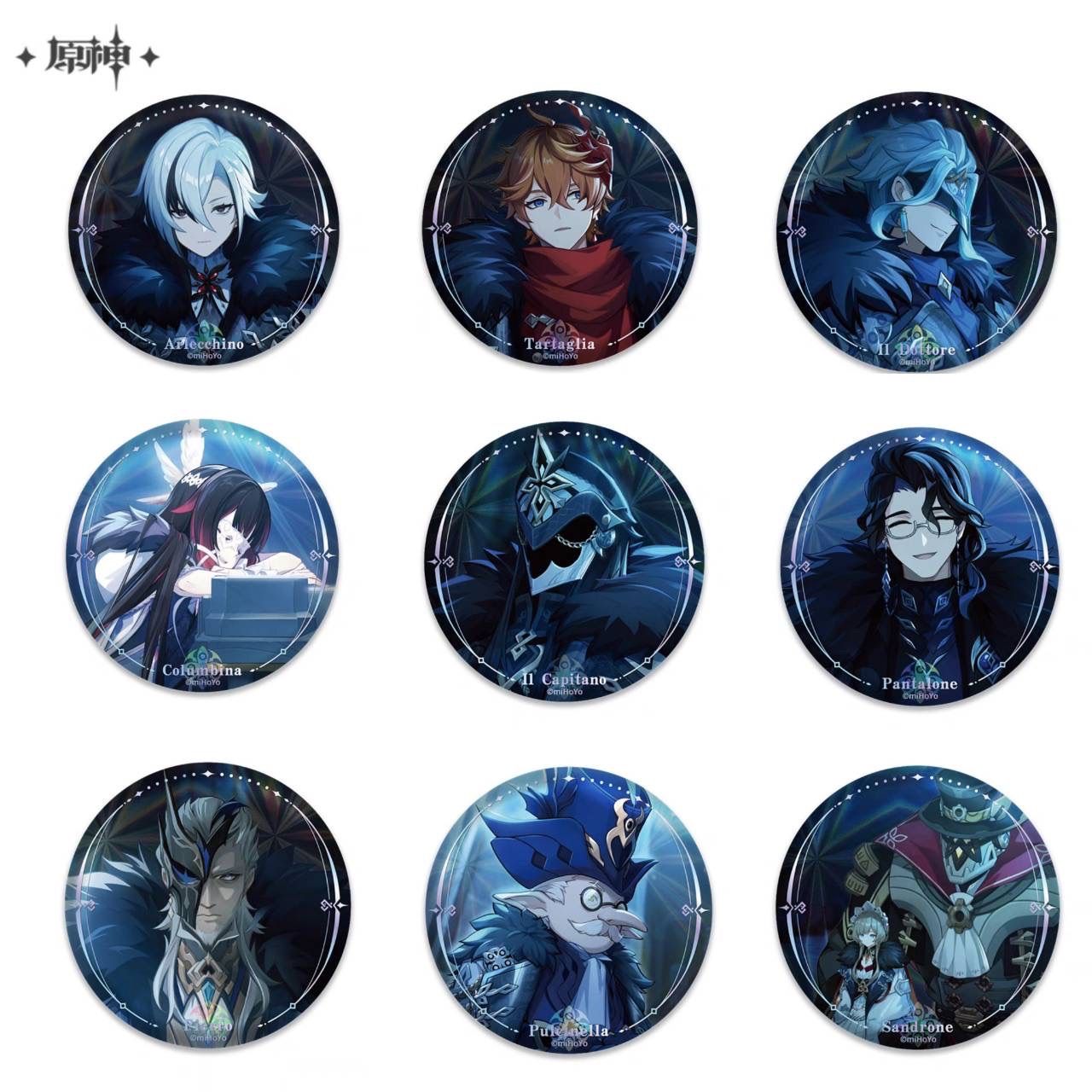 公式正規品 缶バッチ 原神 冬夜の戯劇シリーズ 冬夜愚戲 タルタリヤ