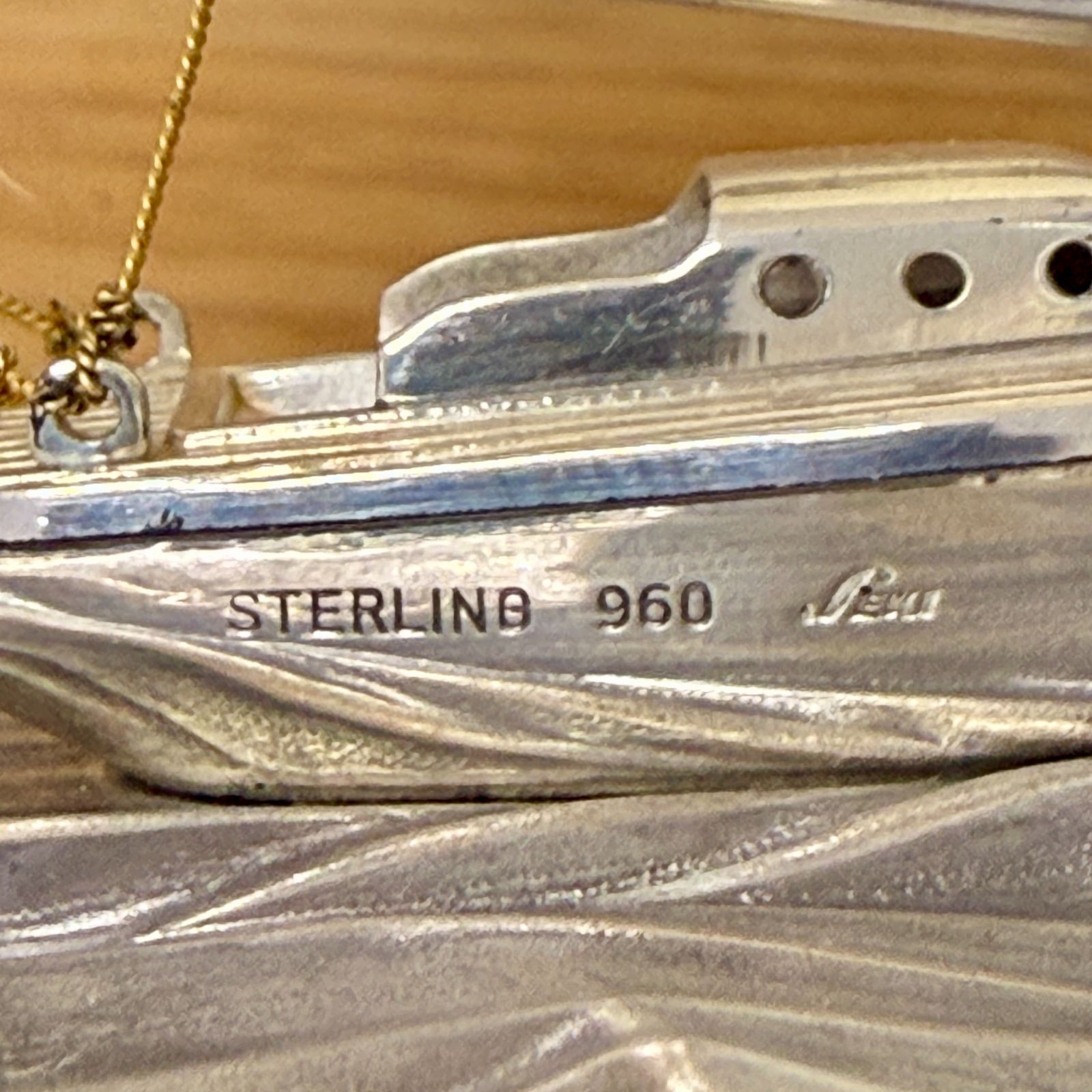 関工芸 銀製 ヨット 帆船 置物 STERLING 960 SEKI 工芸品 模型 変色