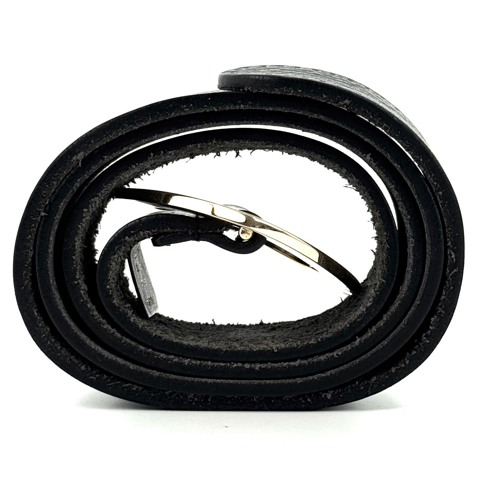 GUCCI グッチ】ハートバックル レザーベルト ブラック - メルカリ