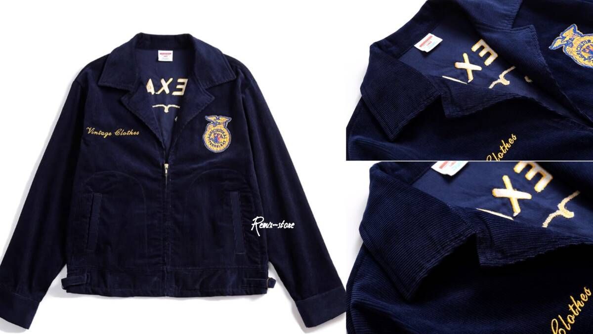 ☆オールドファン アメリカン 復刻 FFA 刺繍コーデュロイ バーン