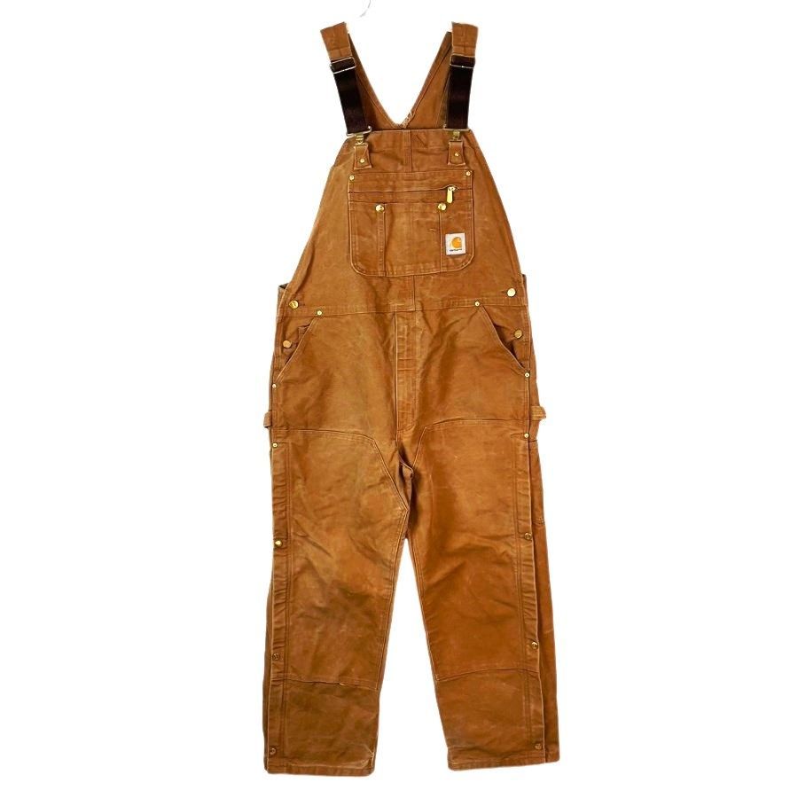 CarharttカーハートR37ダック地ダブルニーオーバーオールサロペット