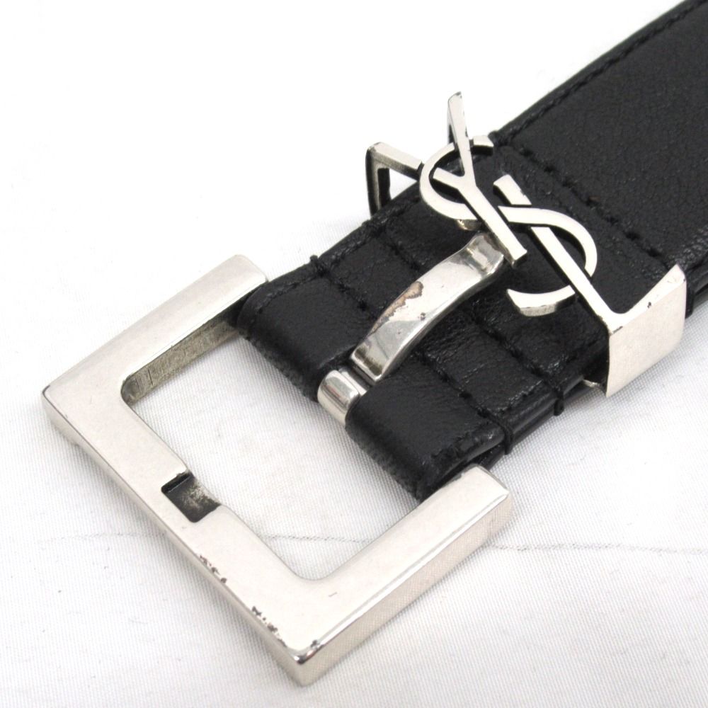 KR78801 イヴ・サンローラン ベルト カサンドラロゴ YSL ロゴ バックル