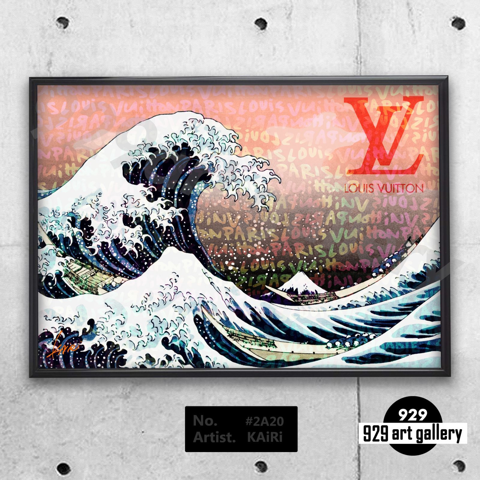 LOUISVUITTON type☆A4額装済オマージュアートインテリアポスター.#220