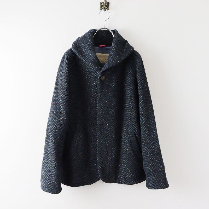 パラスパレス Pal'las Palace ウール ビッグカラー ヘリンボーン