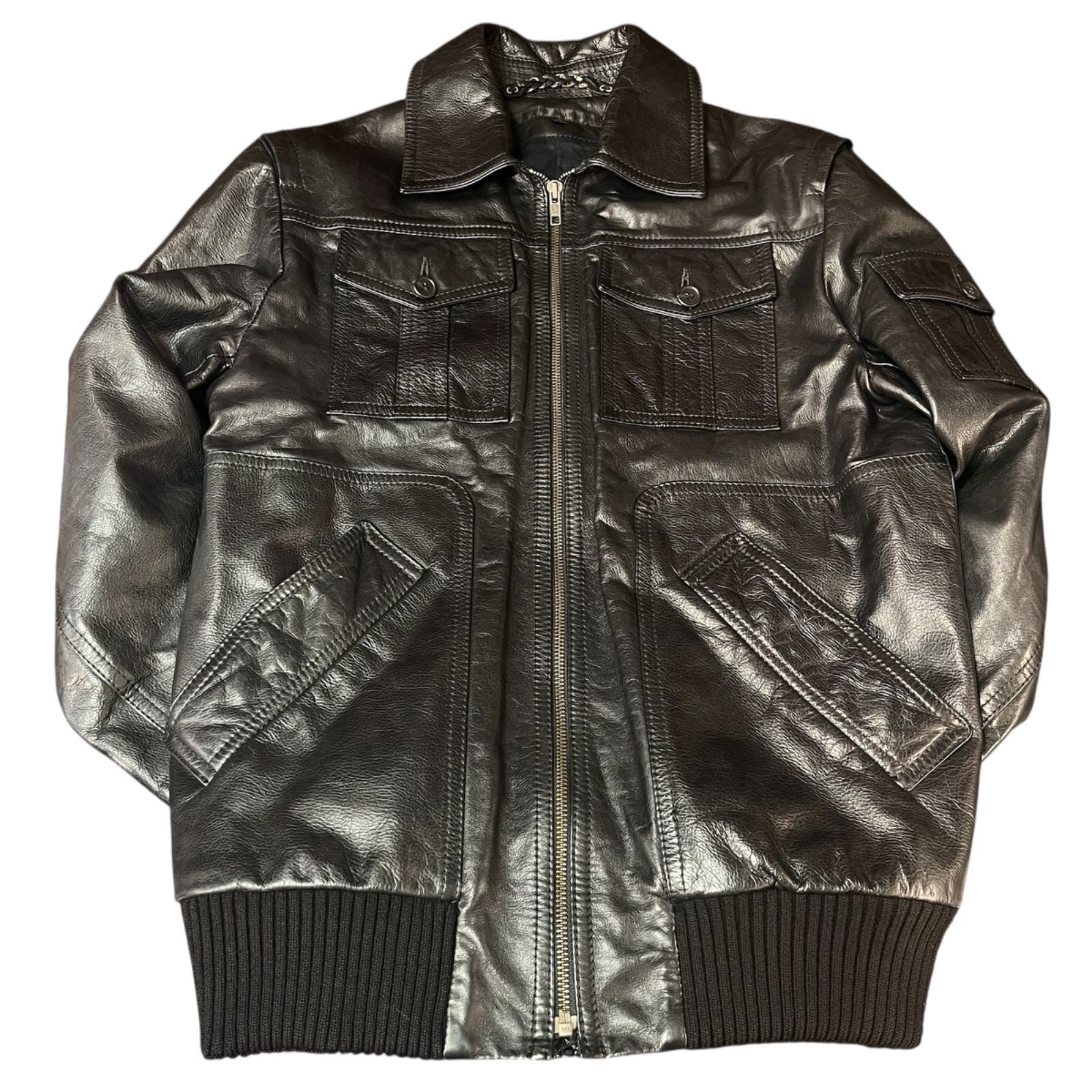 美品 46 Veronique Branquinho ヴェロニクブランキーノ レザー