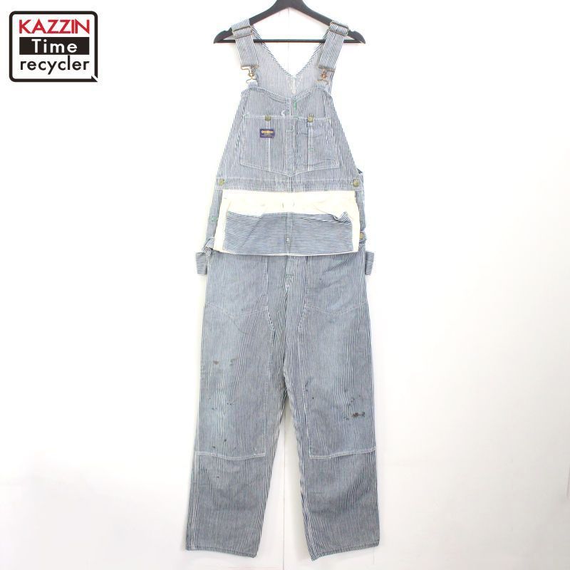 50s vintage OSHKOSH エプロン付き ダブルニー ヒッコリー