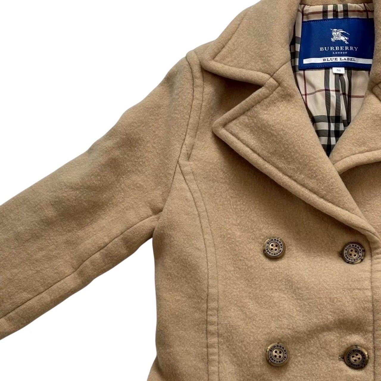 BURBERRY バーバリー ピーコート ベージュ ムートン ダブルブレスト 襟