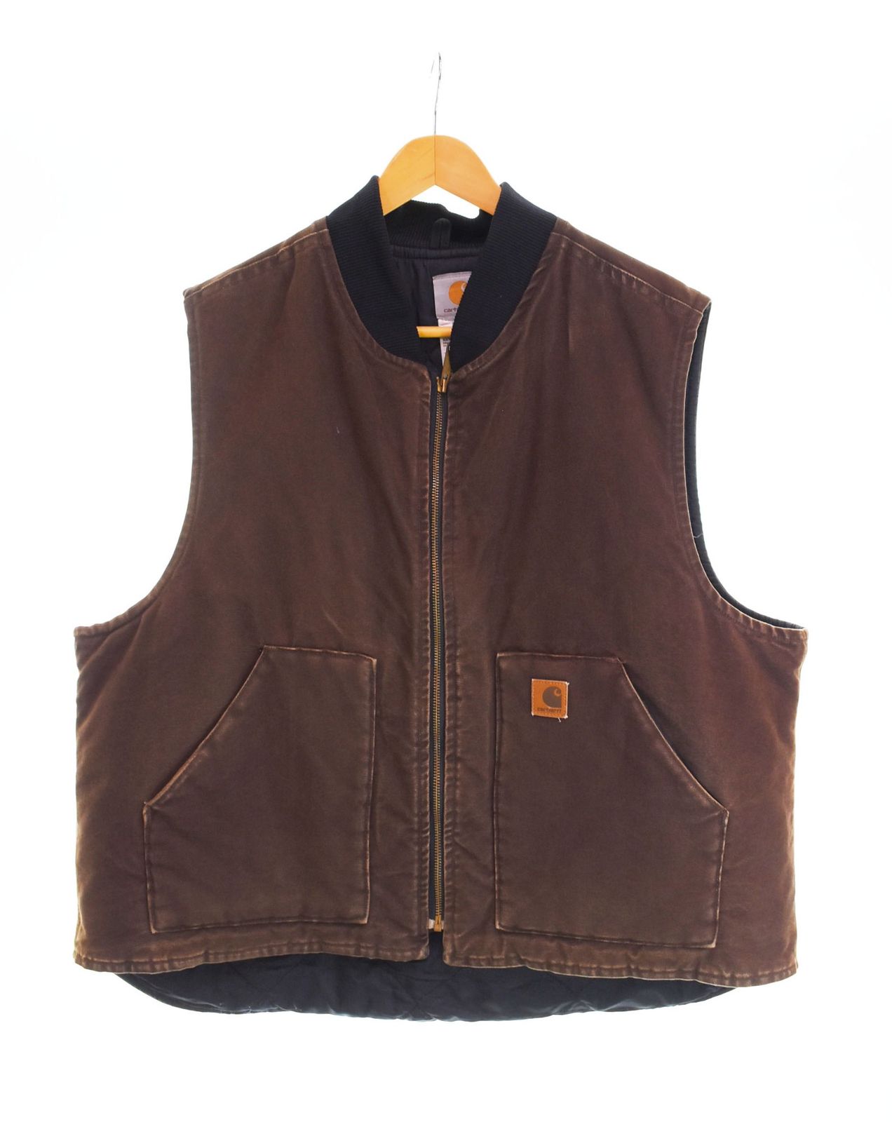 カーハート Carhartt USA製 Duck Vest ダックベスト 2XL 茶 2XL ベスト