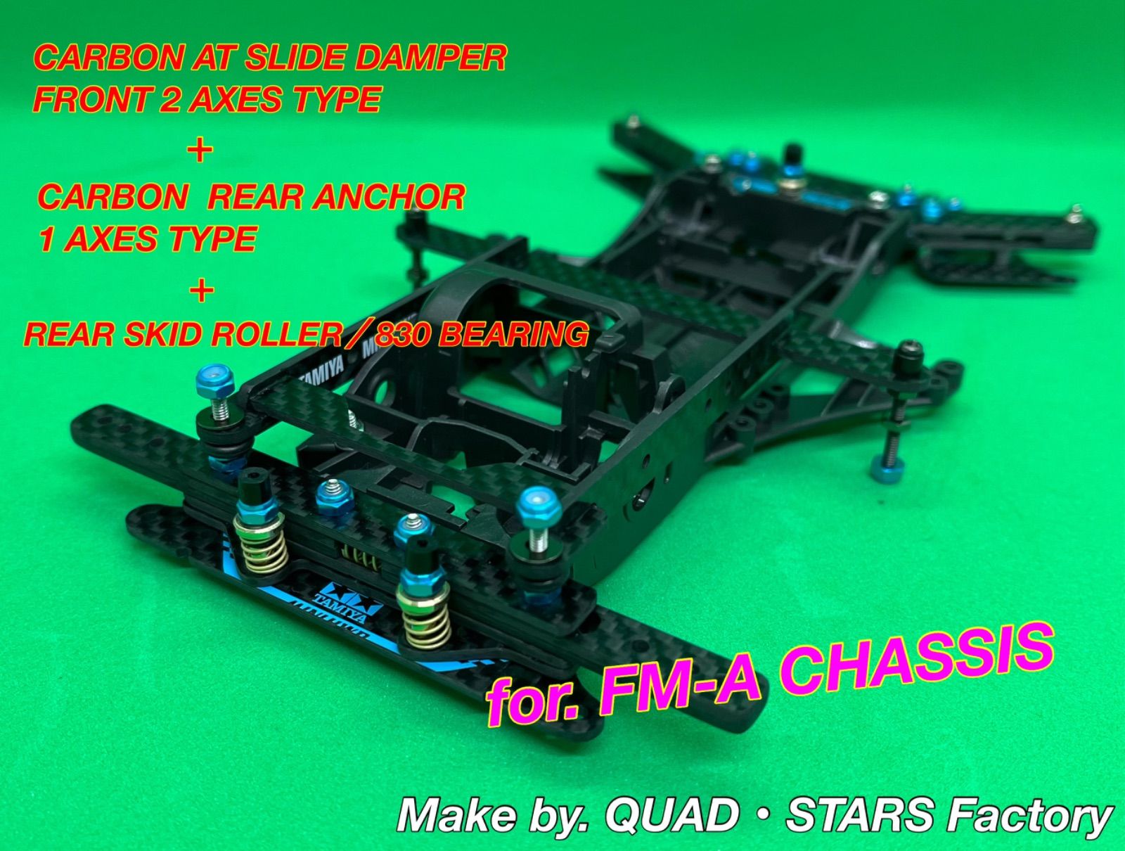 ミニ四駆・FM-Aシャーシ用】2軸ATスライドダンパー／左右独立稼働式＋1