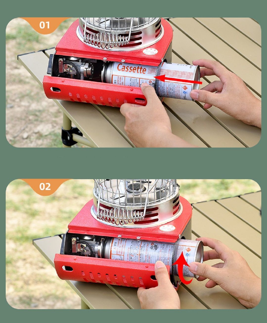 カセットガスストーブ ガスヒーター キャンプ デカ暖 1台3役 電源不要