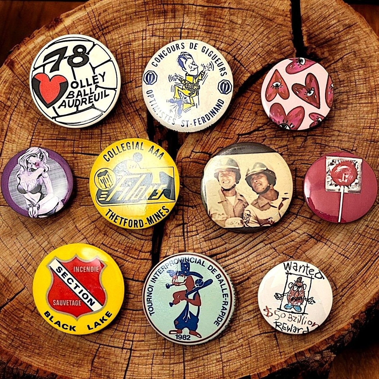 缶バッジ ビンテージ アンティーク BK 50s ~ 60s 70s 80s 90s 00s 小物