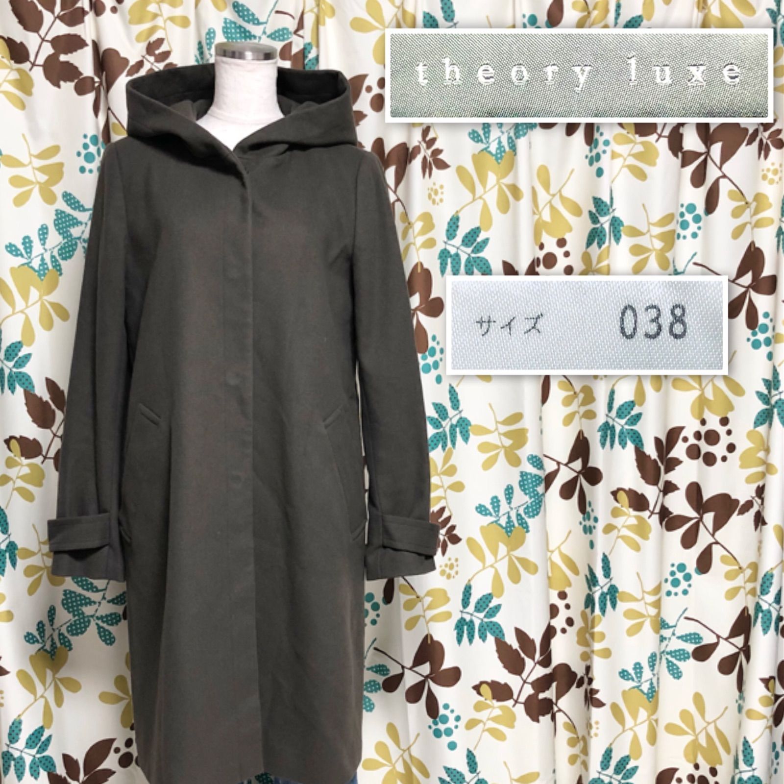 □極美品□theory luxe セオリーリュクス ウールロングコート size38(M