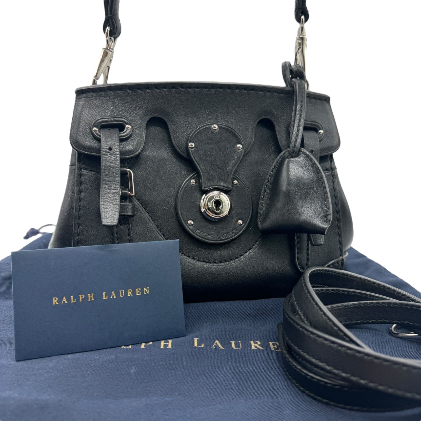 美品 RALPH LAUREN ラルフローレン リッキー ミニ 2WAY ハンドバッグ