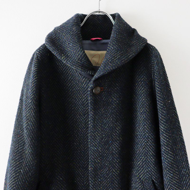 パラスパレス Pal'las Palace ウール ビッグカラー ヘリンボーン