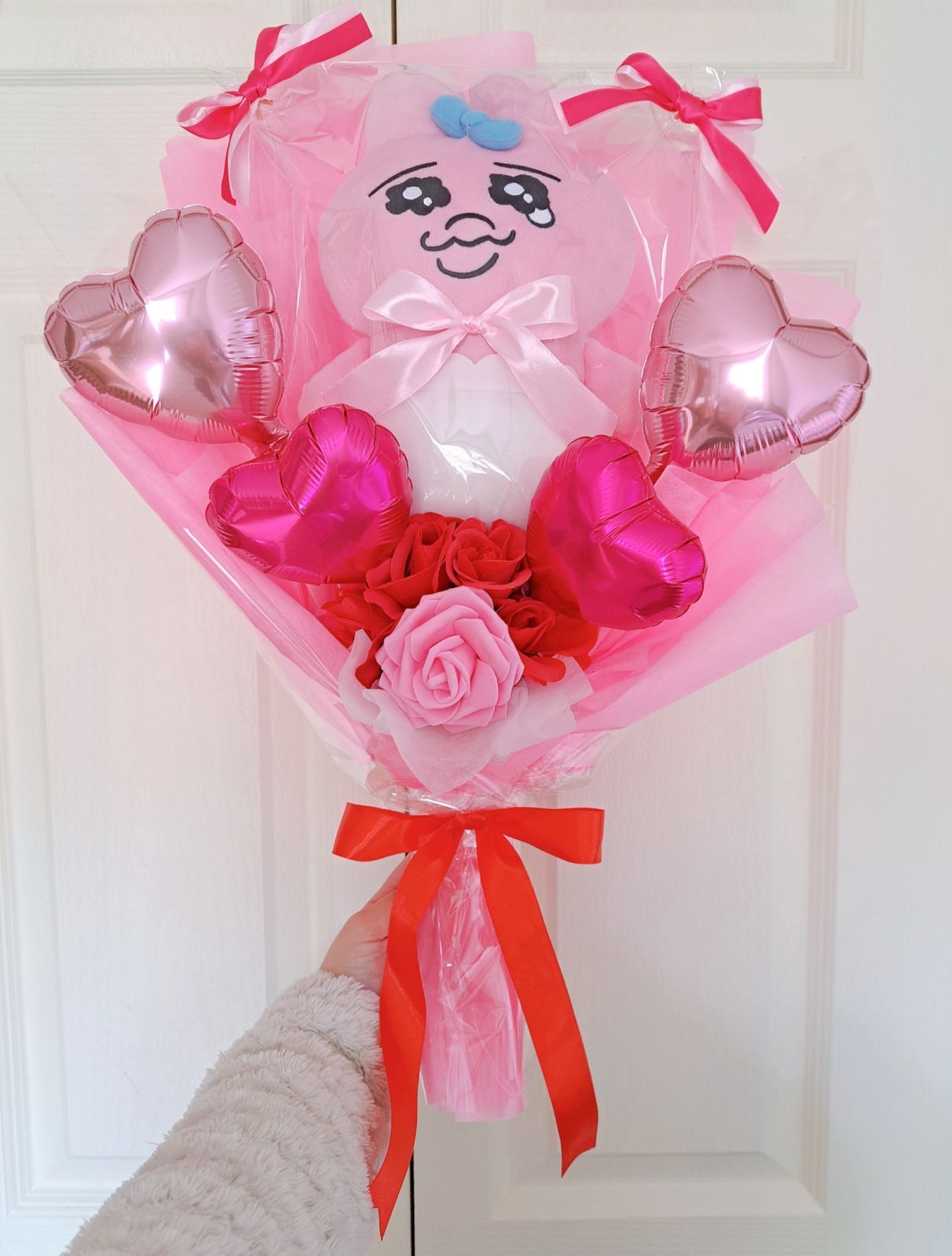 特大 おぱんちゅうさぎ バルーン入り ぬいぐるみブーケ バルーンブーケ