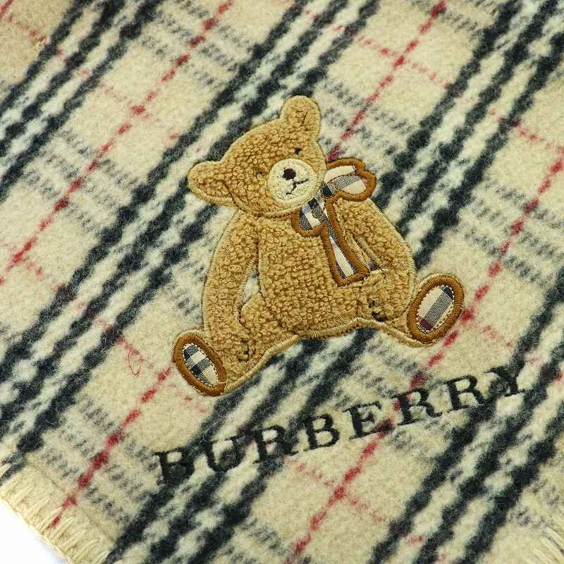 BURBERRY バーバリー チェック ウール100% ブランケット 膝掛け毛布