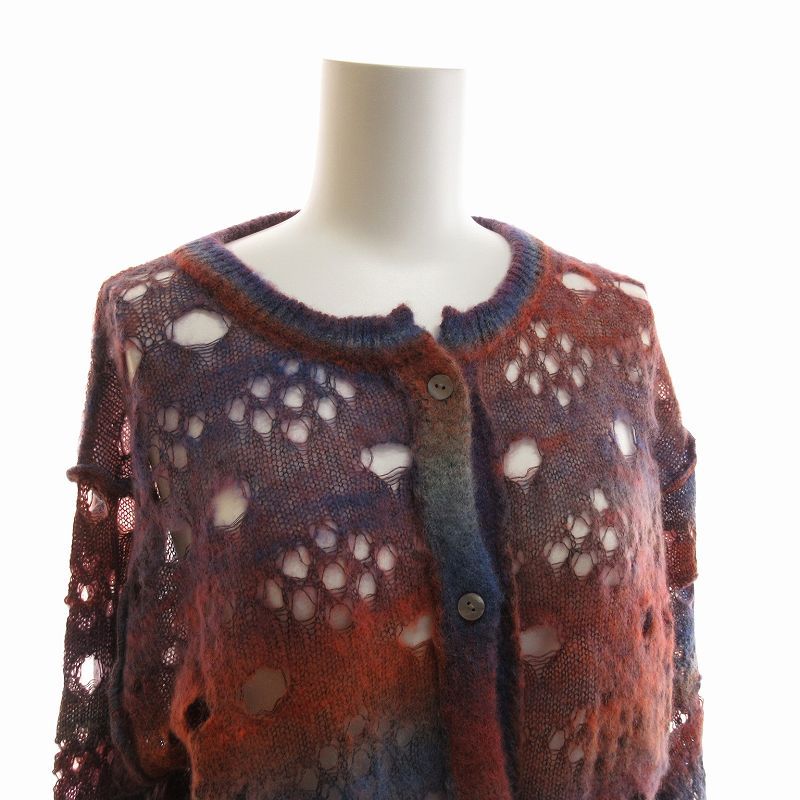 PERVERZE パーバーズ Wmns Holey Pattern Mohair Knit Cardigan