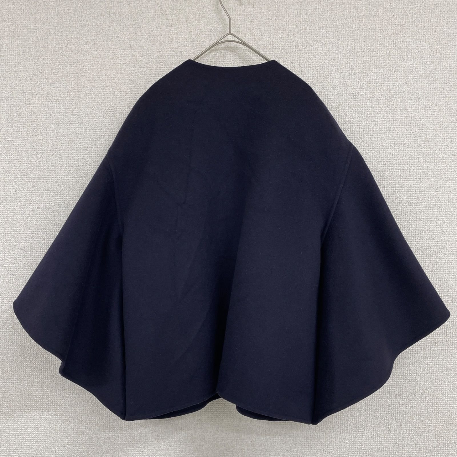 VALENTINO ヴァレンティノ ケープコート ポンチョ ノーカラー カシミヤ