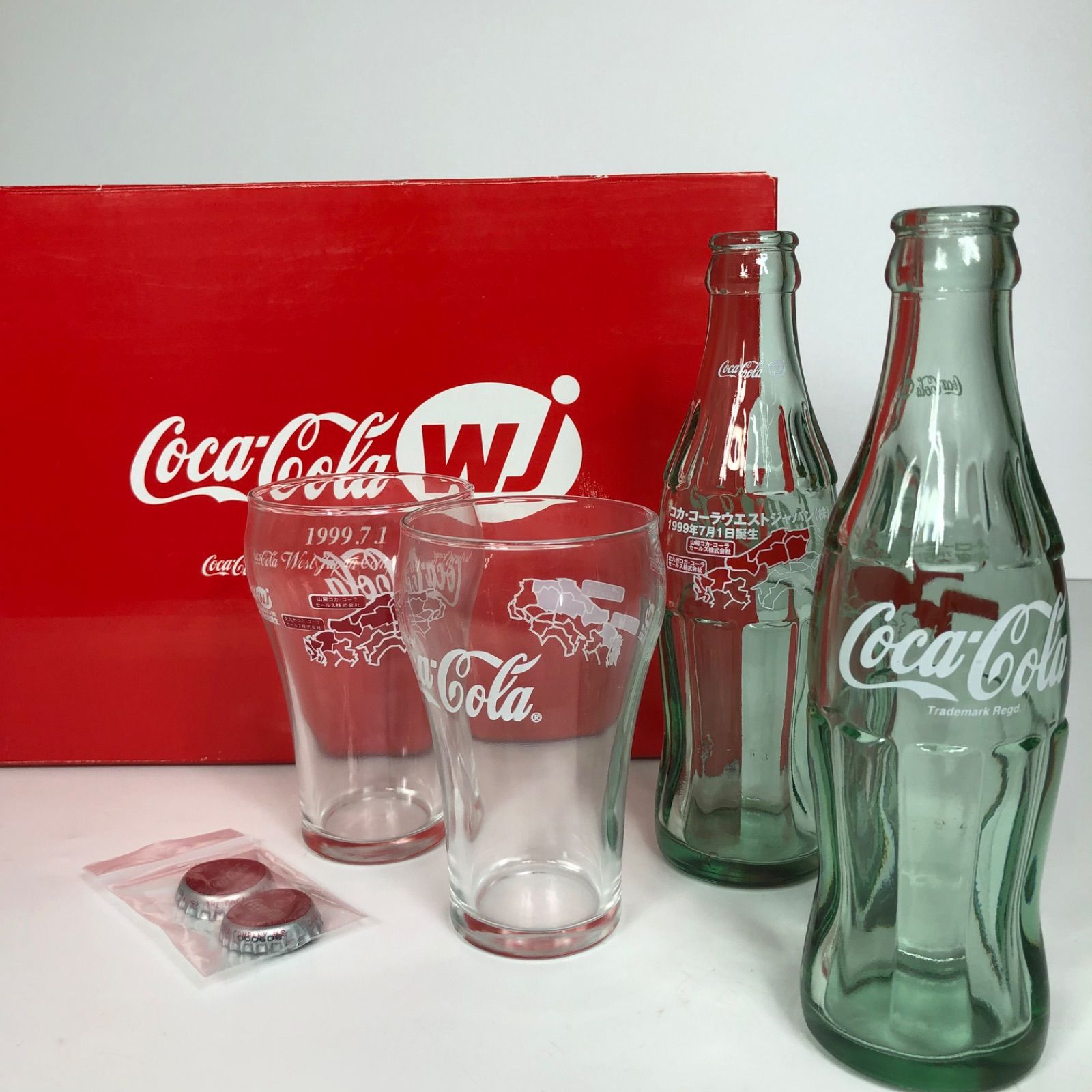 非売品】コカ・コーラ WJ記念グラス＆ボトルセット レトロ ノベルティ