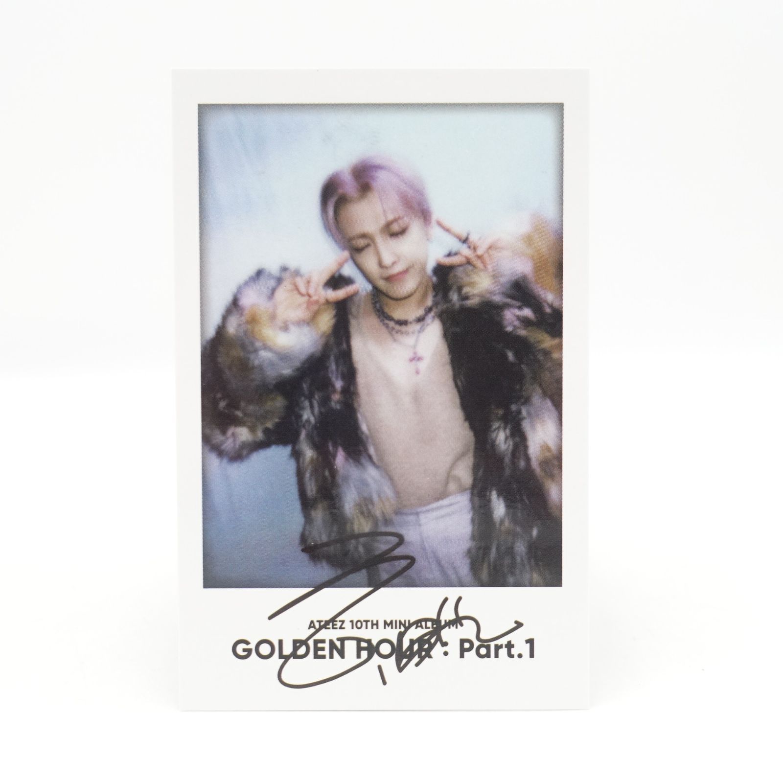 ateez ホンジュン 直筆サイン入り ポラロイド ホンジュン直筆サイン