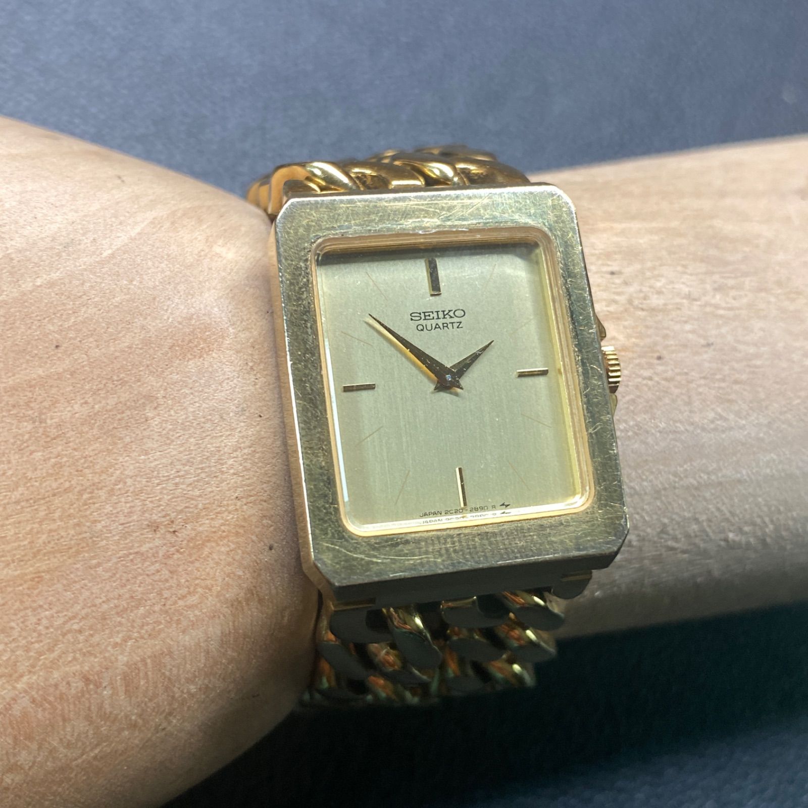 レア 希少 セイコー SEIKO 2020-6410 チェーンブレス スクエア