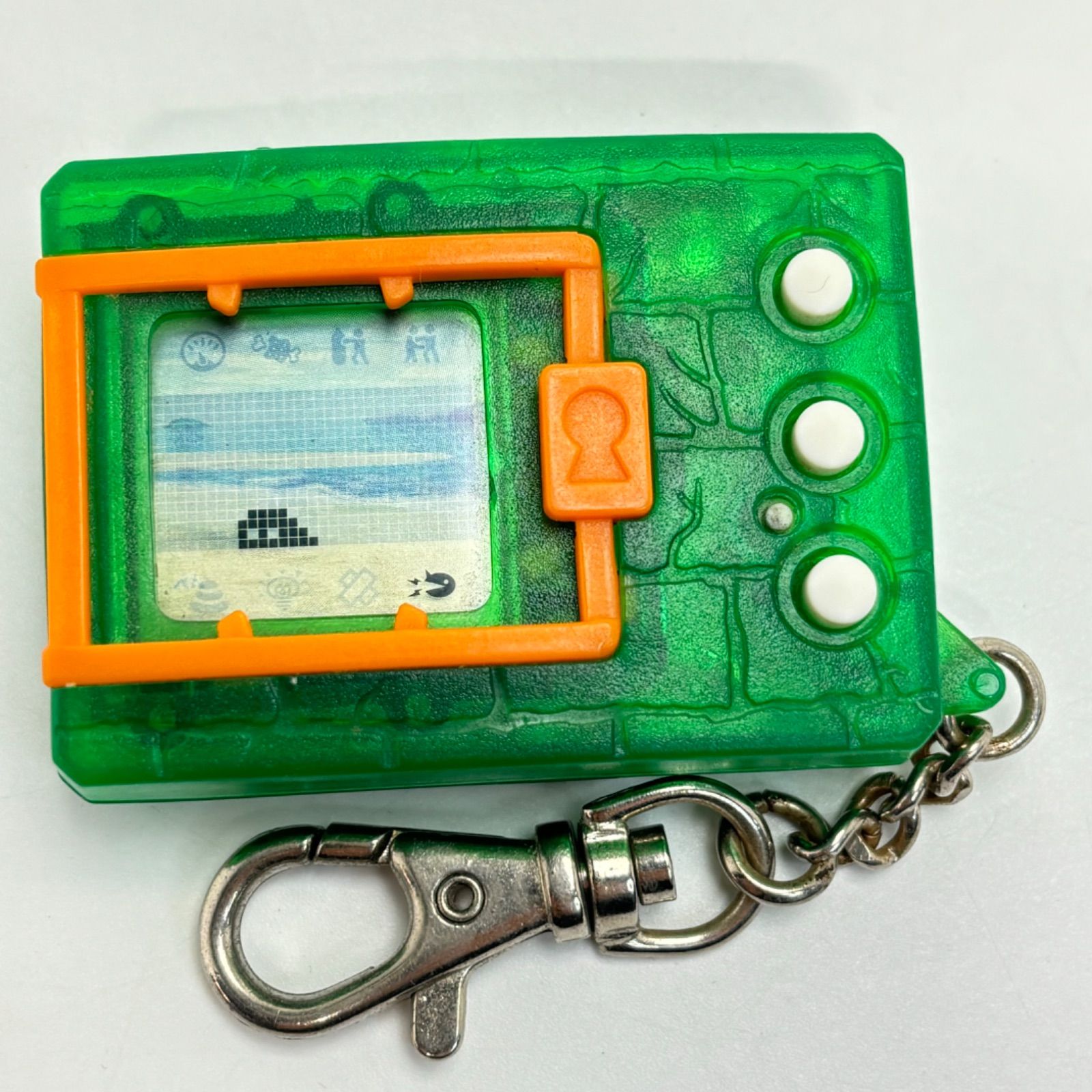 動作正常】デジタルモンスター ver.5 クリアグリーン 当時物 1997年製