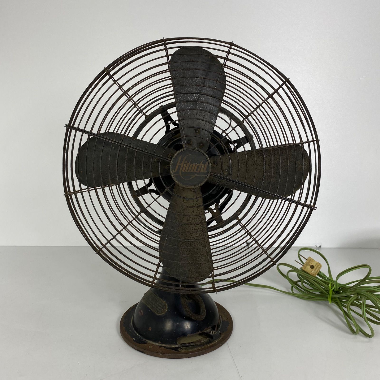 レトロ扇風機 日立 HITACHI製 鉄製 ビンテージファン 動作品