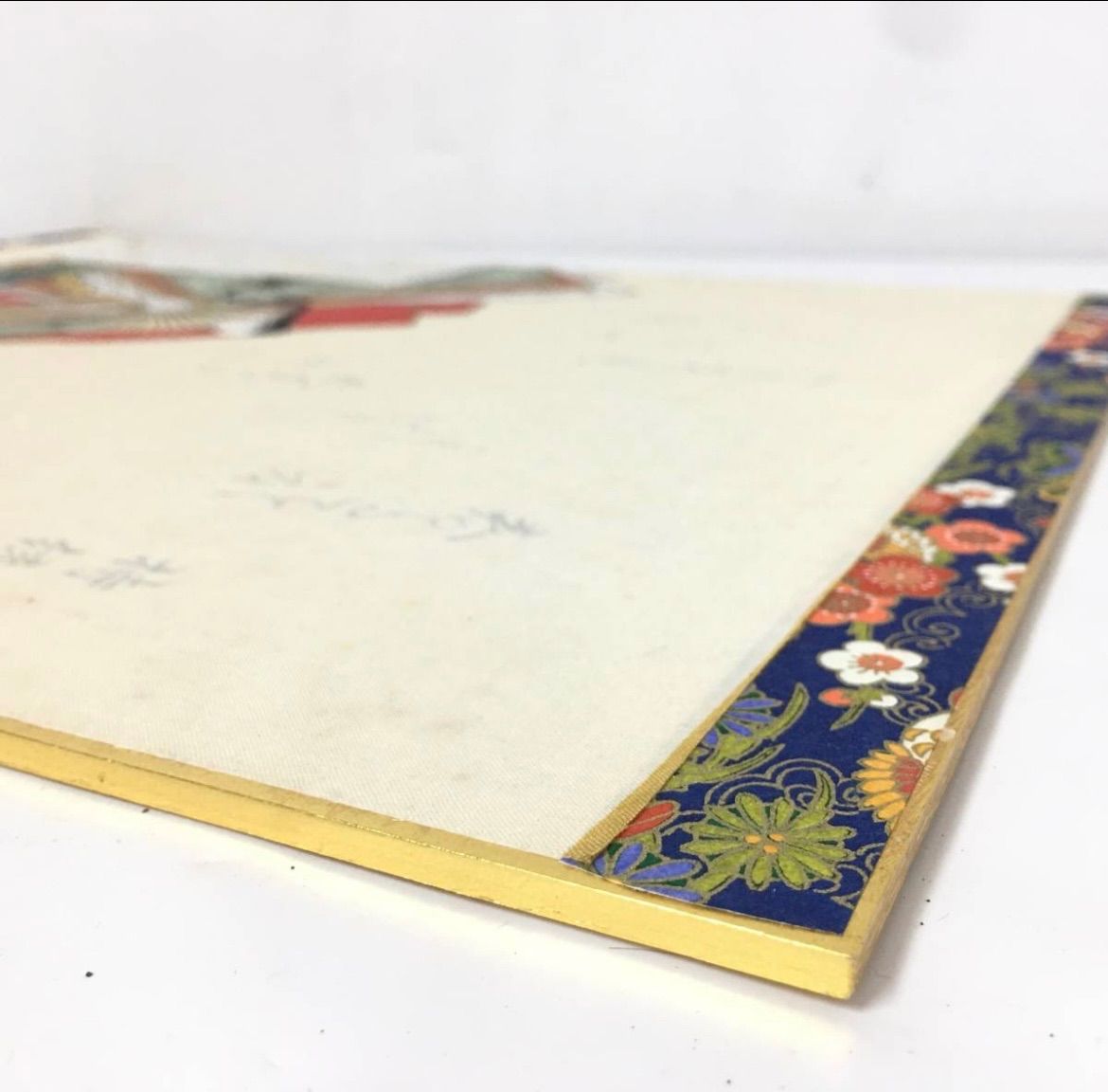 複製］百人一首 狩野探幽「持統天皇」絹本 工芸 金泥 美人画 人物画