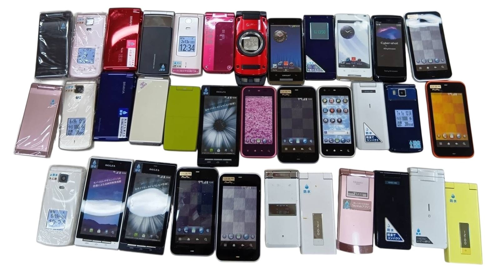 au (エーユー) ガラケー 携帯電話 モック 66個セット まとめ 展示品