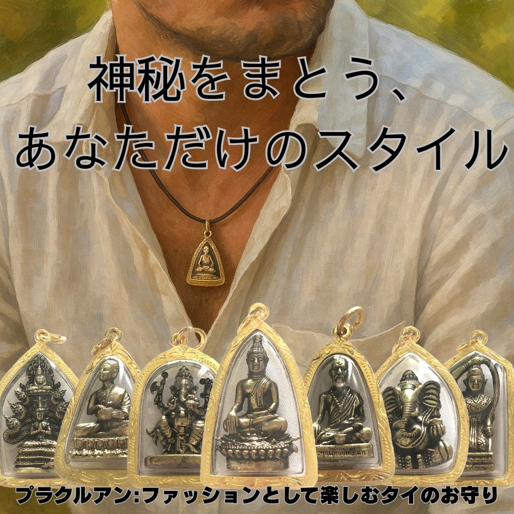 プラクルアン（ファッションとして楽しむタイのお守り）金色枠 - メルカリ