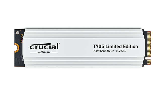Crucial T705 PCIe 5.0 NVMe M.2 SSD with limited edition white