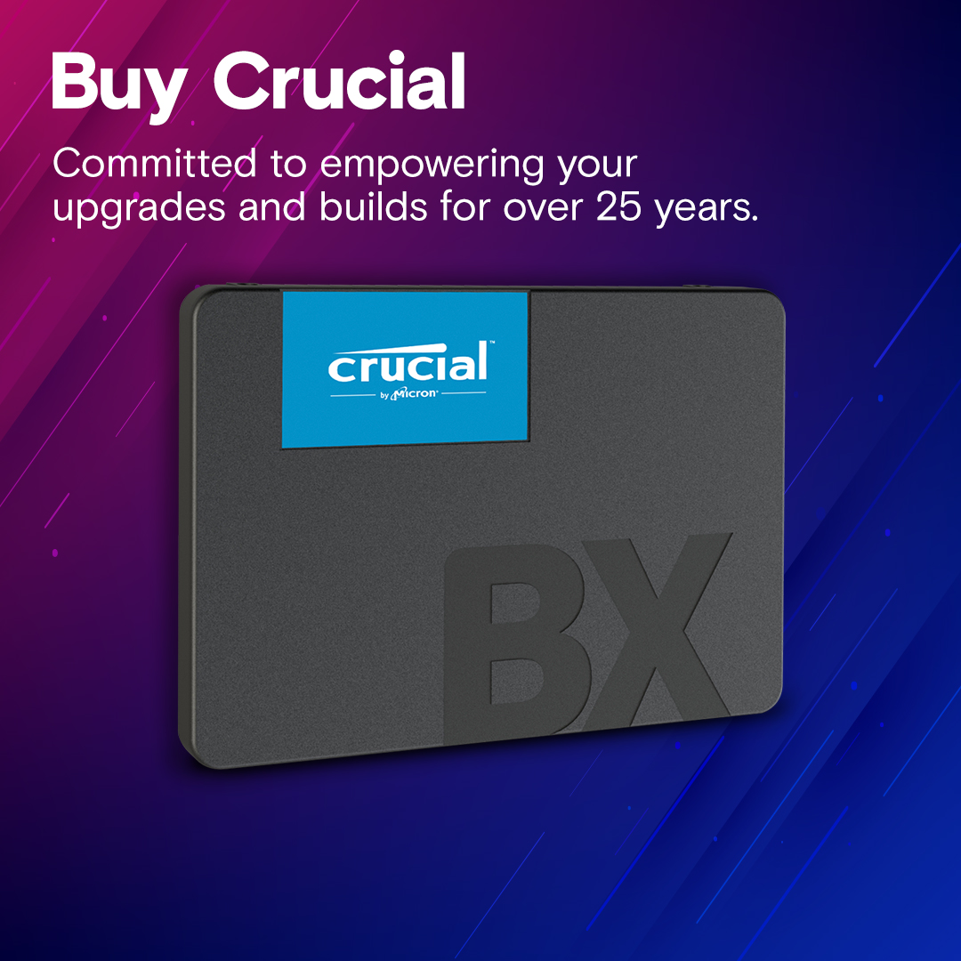 Crucial BX500 480GB 3D NAND SATA 2.5-inch SSD | CT480BX500SSD1